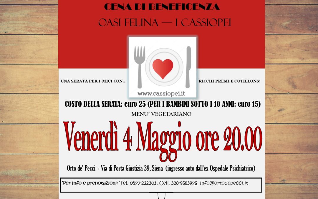 Cena di primavera – 4 Maggio 2018