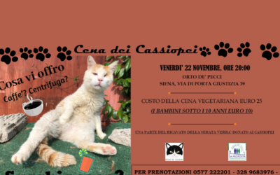 Cena dei Cassiopei – 22 Novembre 2019